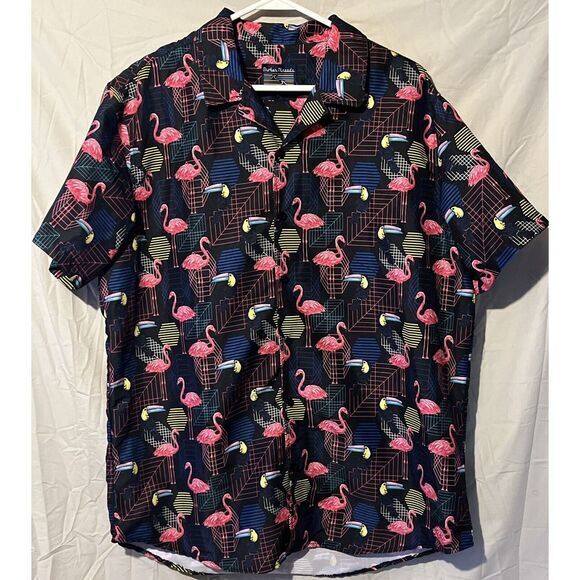 broken threads Other - Broken Threads Addicted To Summer Flamingo‎ Button Up Great Design!! XL Size